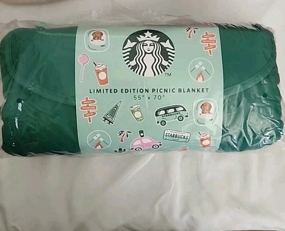 Starbucks Road Trip Collection Picnic Blanket Limited 55" x 70" - 2026 NWT